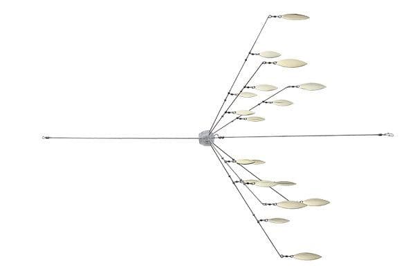 JACKALL Spinnerbait Buzzbait Luster Blade 185 Gold Fishing Bait used - Image 1