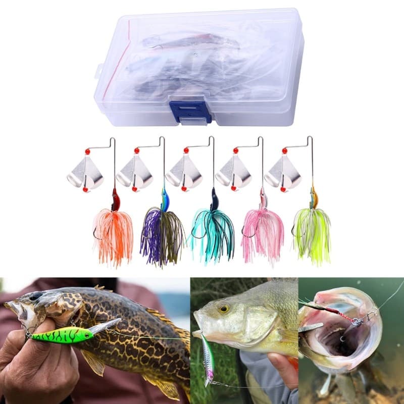 5Pcs Fishing Buzzbait Lures Spinnerbait Fishing Lures Swim Jigs Fishing Lure - Image 2
