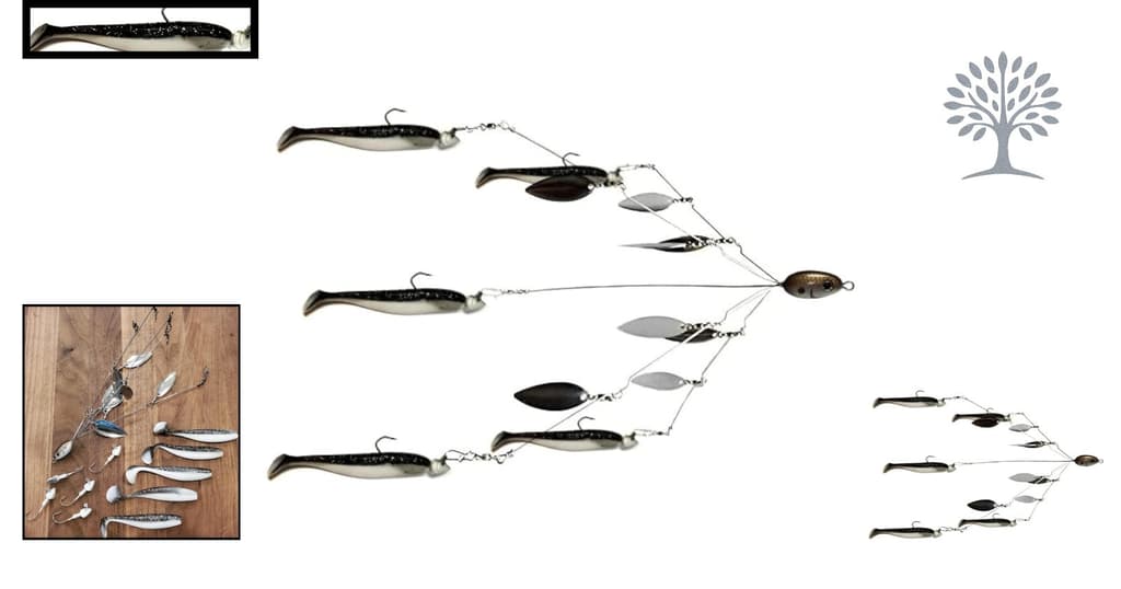 Fully Rigged 5-Arm Umbrella Rig Lure with Swim Baits - Superior Bass Catching - Image 2