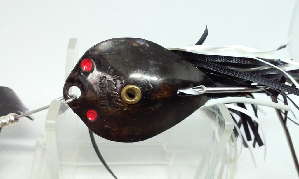 Vtg Lurh Jensen HERB'S Dilly BUZZ Spoon Black Buzzbait Topwater 5/8 Fishing Lure - Image 4