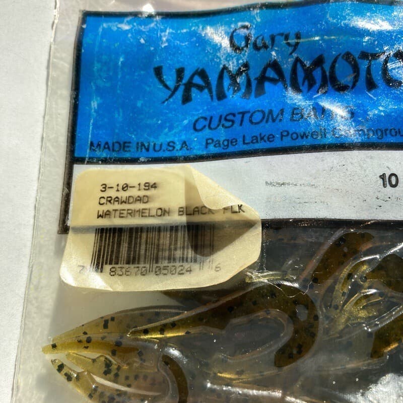 817139 Gary Yamamoto Crawdad 6 Claw 194 Watermelon Pepper Condition S C - Image 3