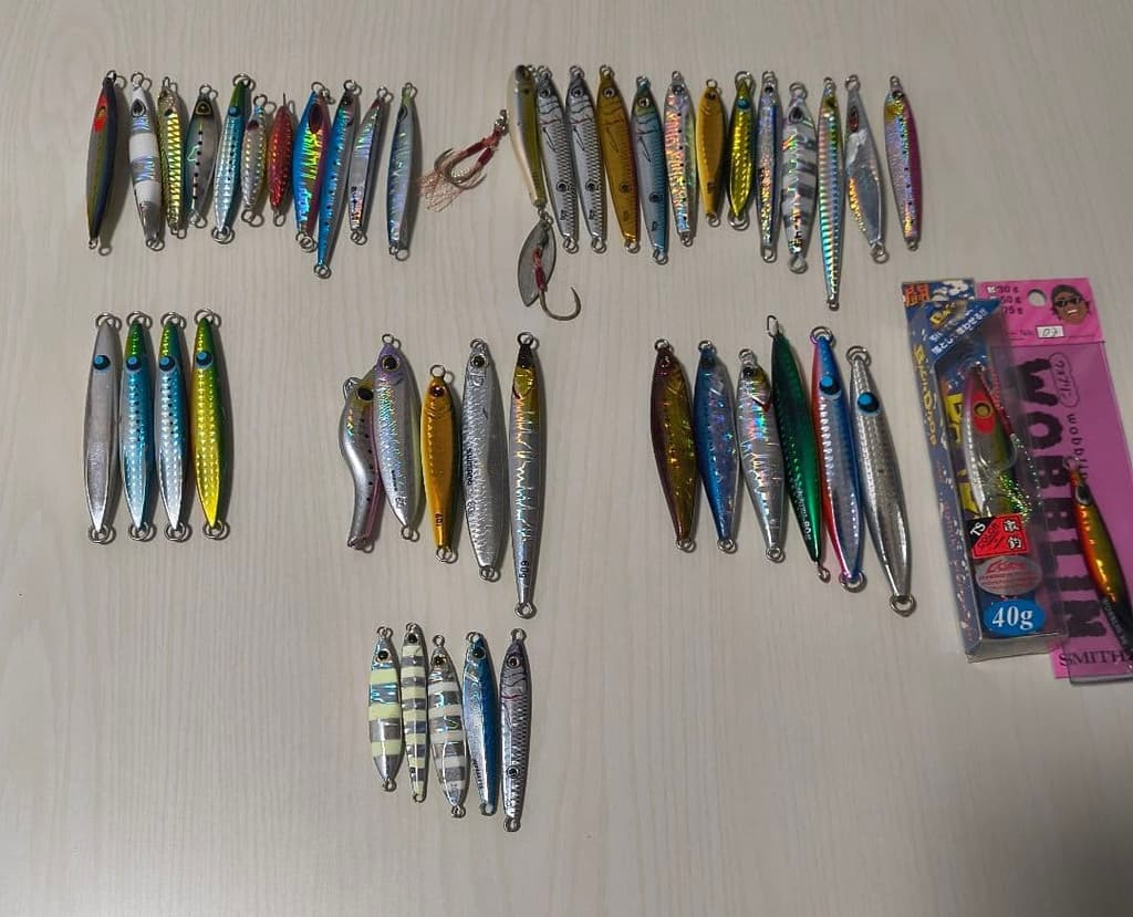 Metal Jig Set 15g-80g 46pcs Shore Jigging Used Ocean Fishing Accessories - Image 1