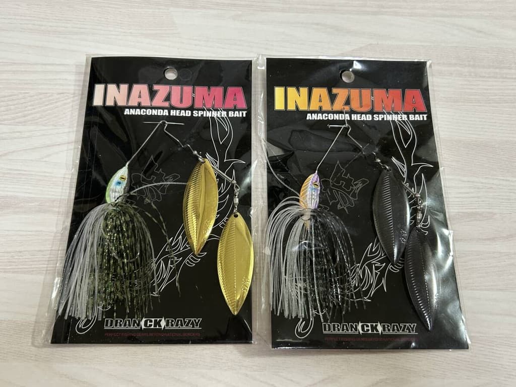 D New Dranckrazy Anaconda Head Spinnerbait INAZUMA 3/4oz 2 color set INAZUMA - Image 1