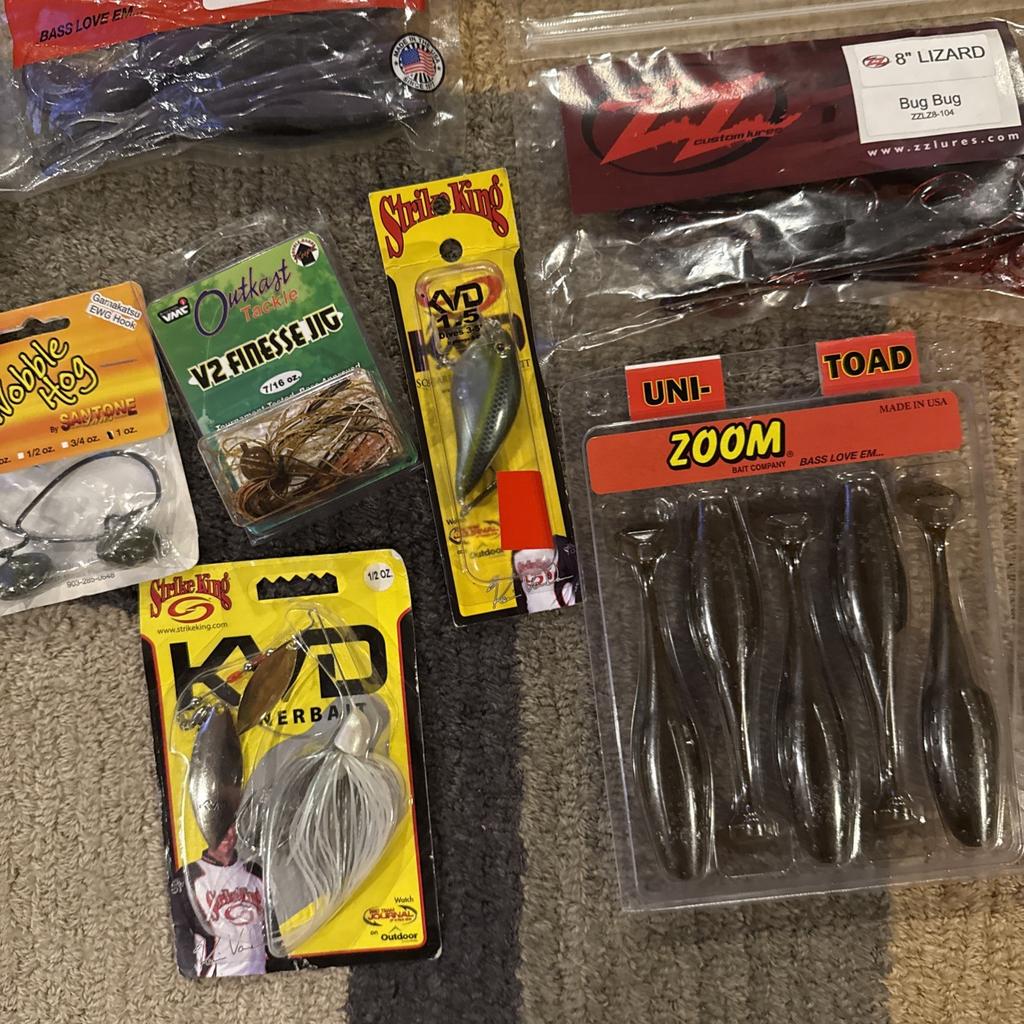 Bass Fishing Soft Plastics Lot (39) Yum Zoom Strike King Keitech 6th Sense - Image 12