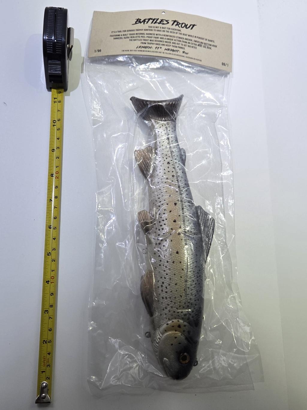 Working Class Zero RARE 11” Battles trout discontinued Swimbait By WCZ - Image 2