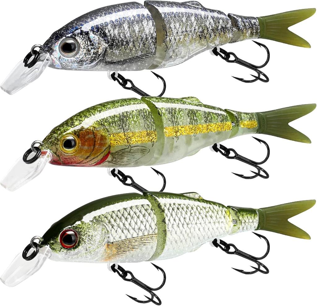 Lifelike Fishing Lures for Bass Trout Crappie, Swimbait for Freshwater Saltwater - Image 1