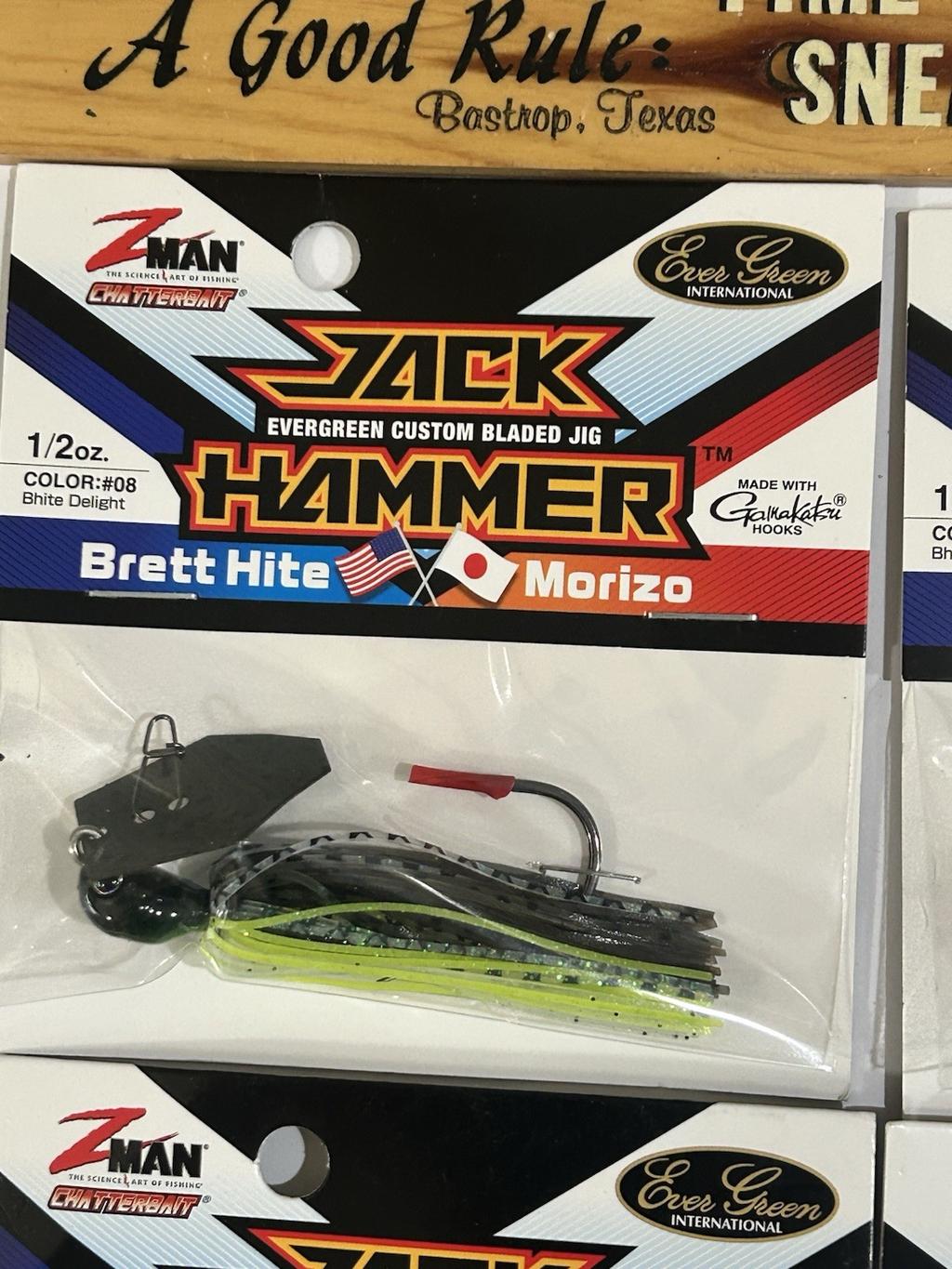 LOT OF 4 Z-MAN CHATTERBAIT JACK HAMMER  1/2OZ LURES BHITE DELIGHT COLOR TACKLE - Image 2