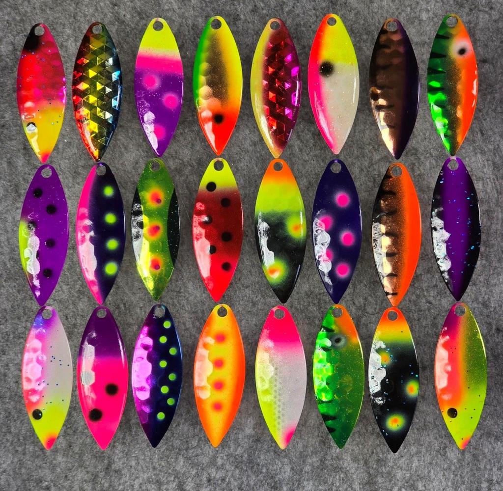 (Ct of 24) Kingfisher Tackle Willow Leaf #4 Spinner Designer Blade Tackle Craft! - Image 1
