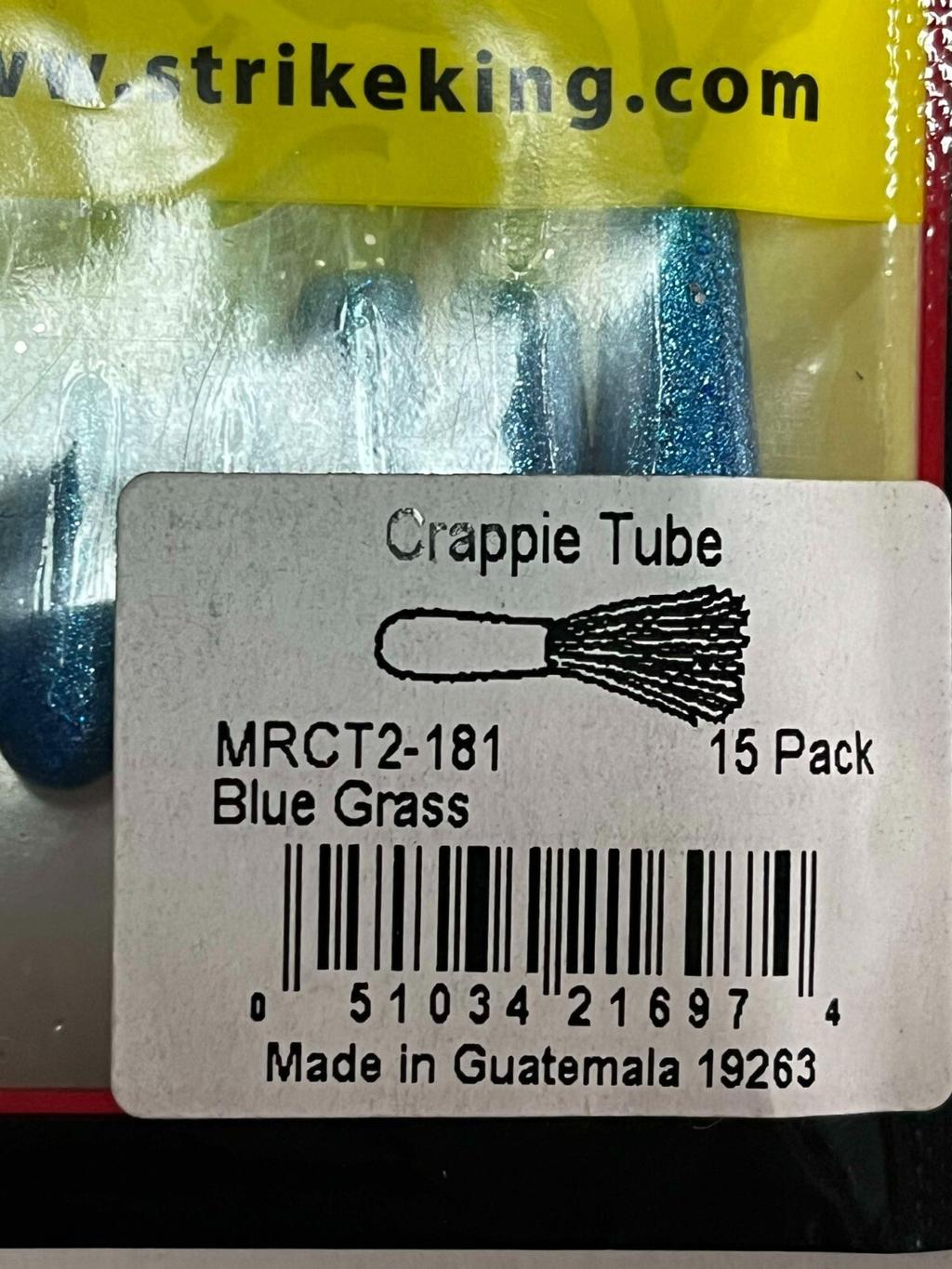 Lot of 6 Mr. Crappie Strike King Lures Crappie Tube Blue Grass - Image 2