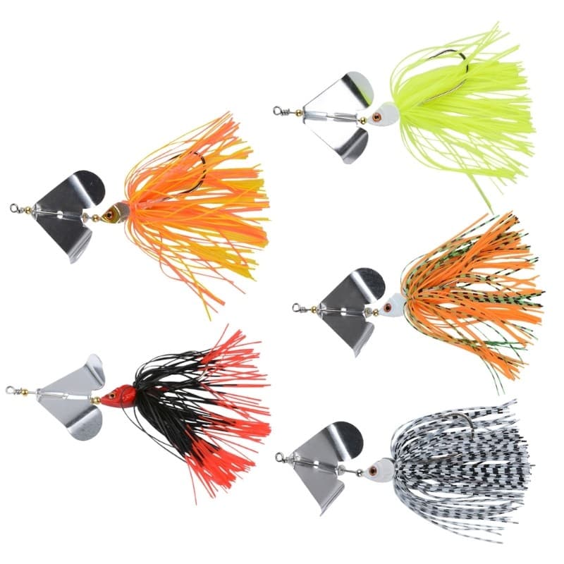 5Pcs Bass Fishing Lures Spinner Baits Topwater Fishing Lures Fishing Accessories - Image 1