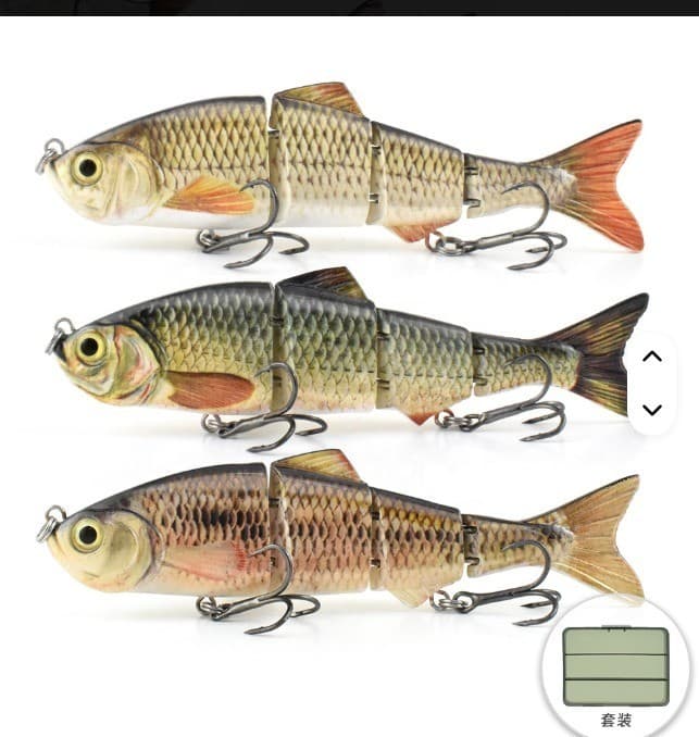 Pike Zander Catfish Bass swimbait sinking 3 pc lure set 120mm long UK seller - Image 1