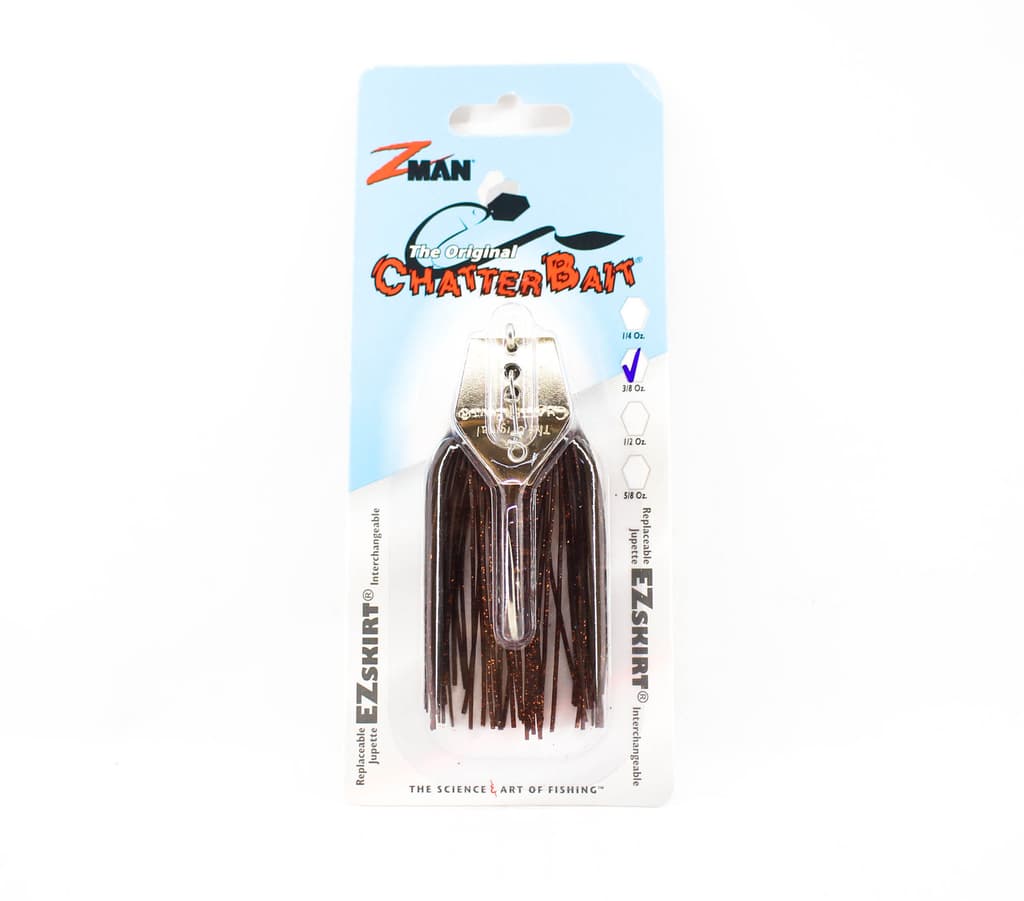 Zman Chatterbait 3/8 oz Sinking Lure Brown Black (0126) - Image 1