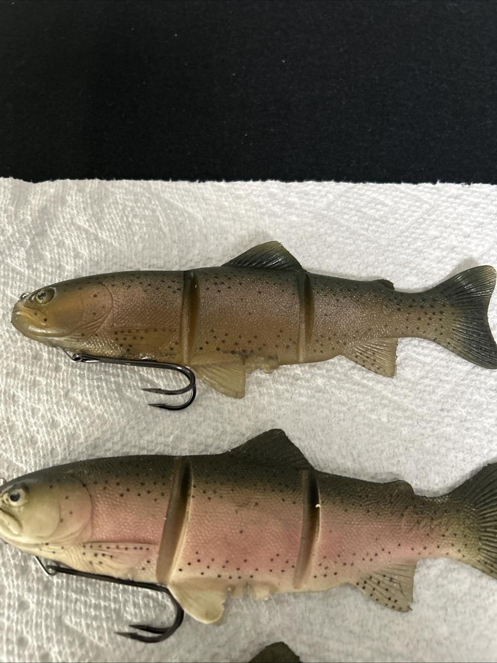 Original Rare Castaic Baits Platinum Series 8” Soft Jointed Trout Swimbait SS - Image 5