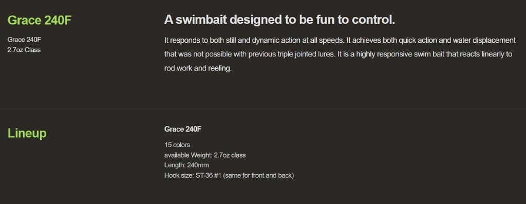 Galapagos Grace 240F Jointed Swimbait Floating Lure 22 (6803) - Image 4