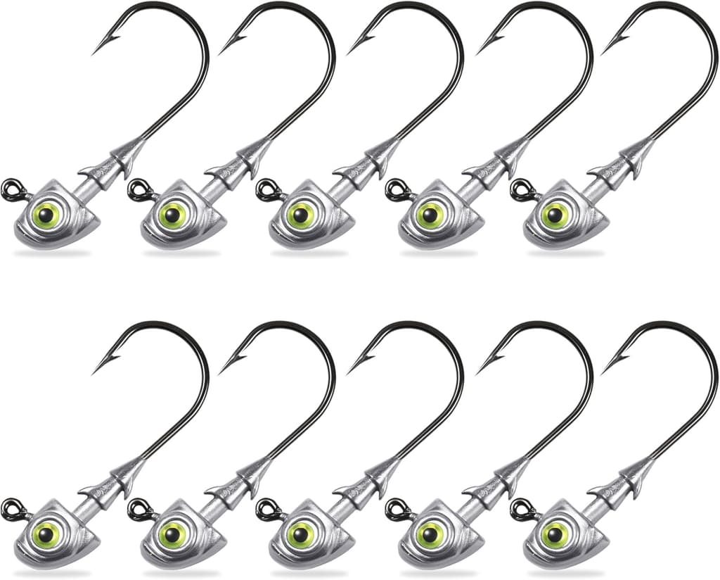 Swimbait Jig Heads Fishing Jigs Swim Bait Jighead with Two Bait Keepers and 3D E - Image 1