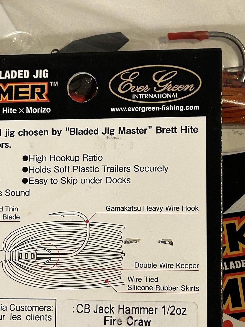 LOT OF 4 Z-MAN CHATTERBAIT JACK HAMMER  1/2OZ LURES FIRE CRAW COLOR NIPS - Image 2