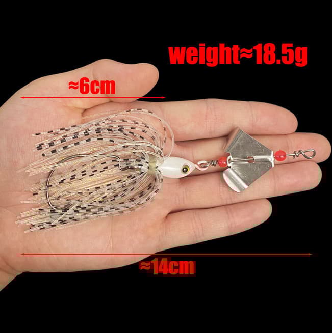 6pcs/set Spinnerbait Jig Head Rubber Skirts Fishing Lure Pike Bass Spinner Bait - Image 4