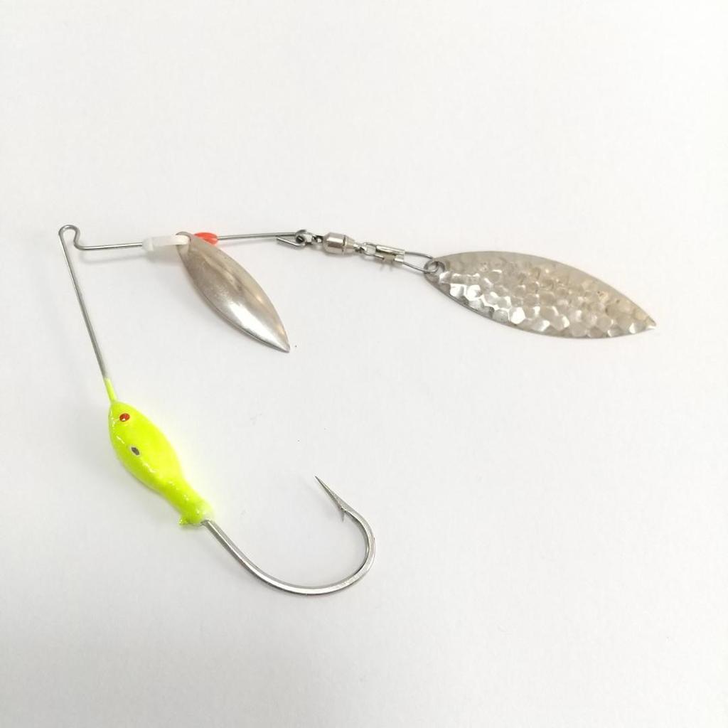 Old Spinnerbait 3/8 oz 10g Yellow Freshwater Fishing Lure Used - Image 1