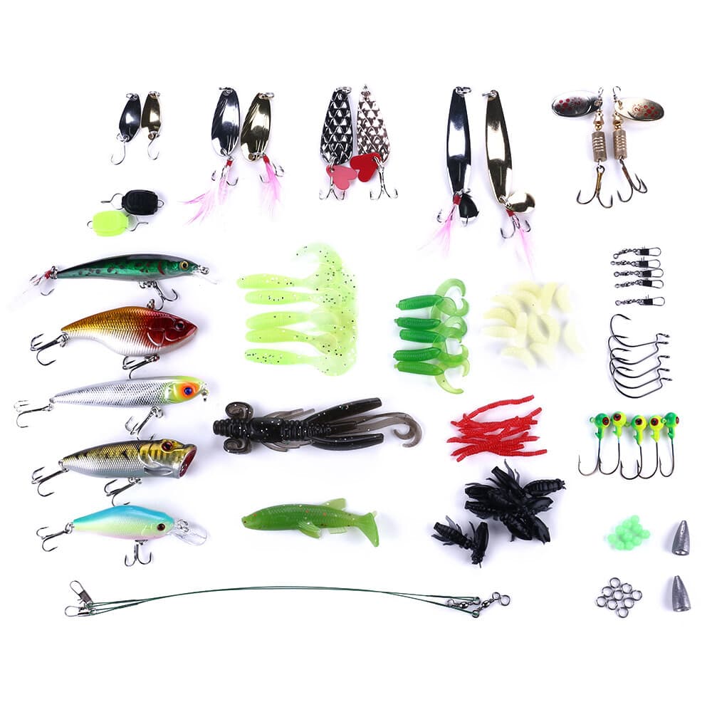 110x Fishing Accessories Lures Gear Bass Bait Hooks Tackle Box Set Saltwater Kit - Image 3