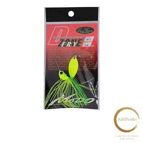 New Evergreen Spinnerbait D-Zone Fly Single Willow Leaf 1/4oz Super Chart #11 - Image 1