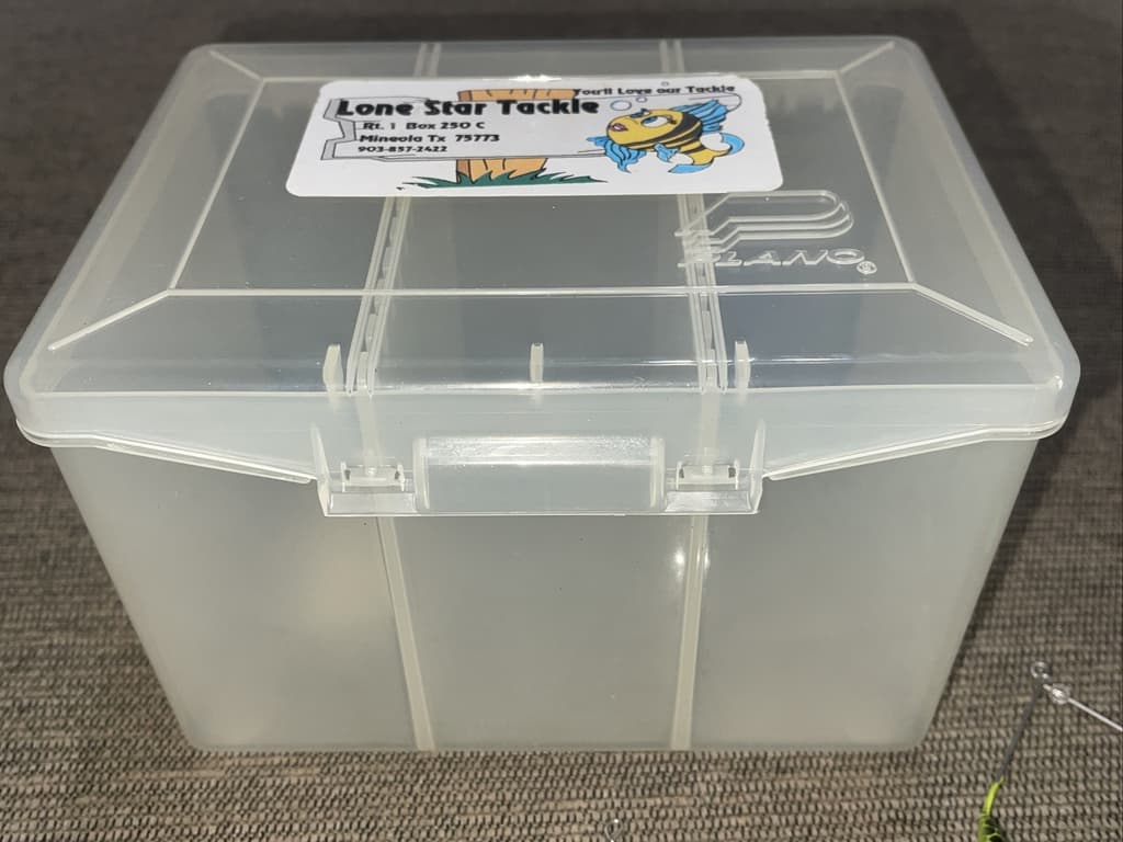 Lot of 12 Spinnerbait Buzzbait Fishing Lure w/ Plano 22 Slot Spinnerbait Box - Image 2