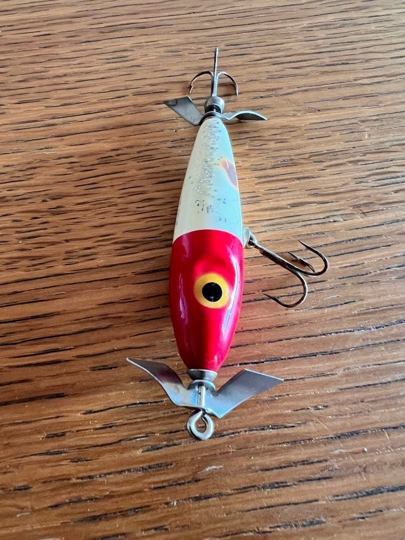 W Swisher Wood RH Topwater Double Buzzbait Lure 10cm Balsa Used - Image 1