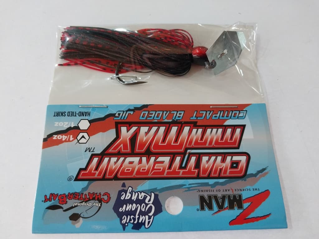 ZMan Chatterbait Mini Max 1/4oz Red Nightmare Fishing Lure - Image 6