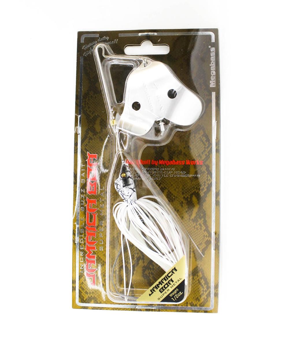 Megabass Jamaica Boa 1/2 oz Buzzbait Sinking Lure White Python (4200) - Image 1