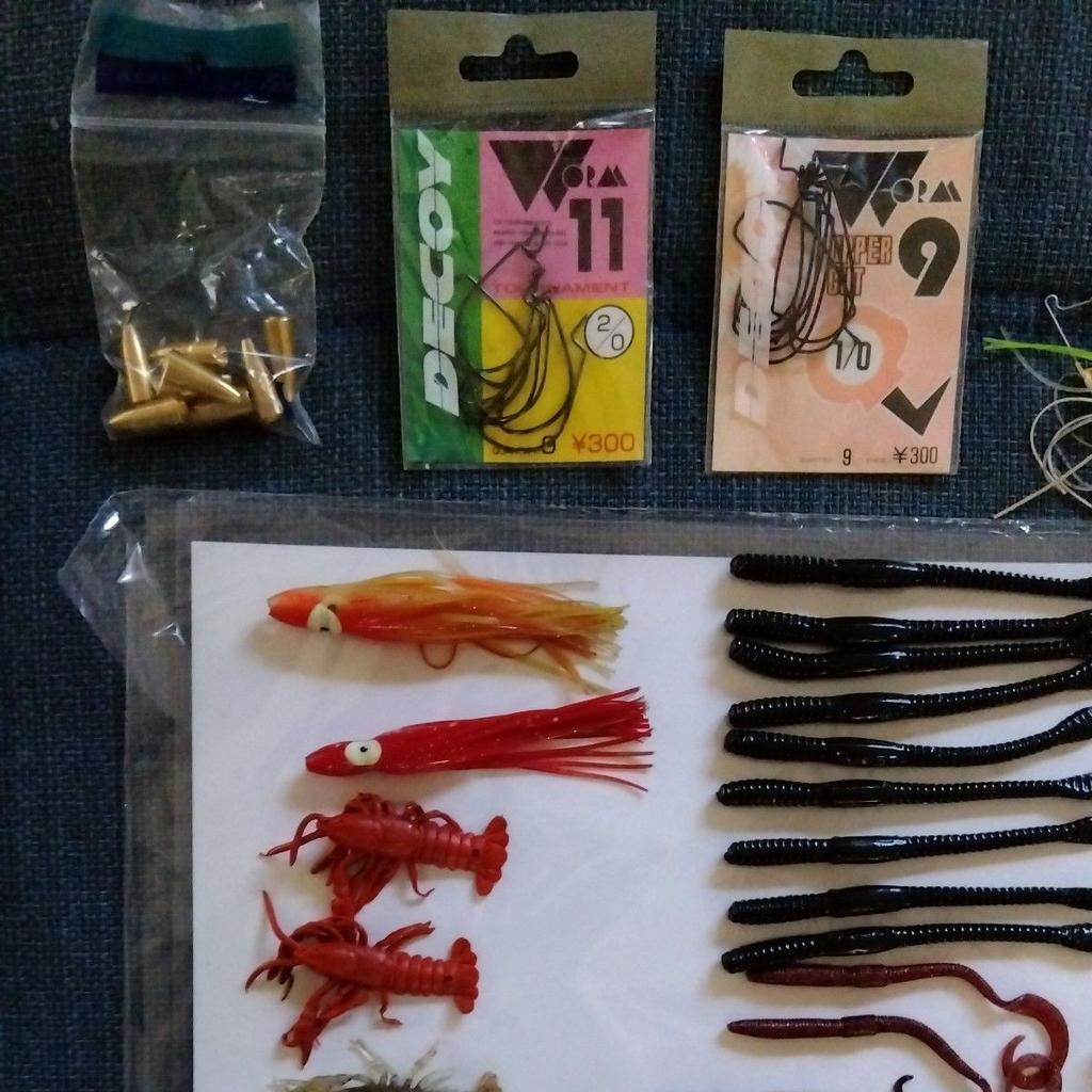 Spinnerbait, worm, glitter, squid soft lure, anchor, hook, set, season is - Image 8