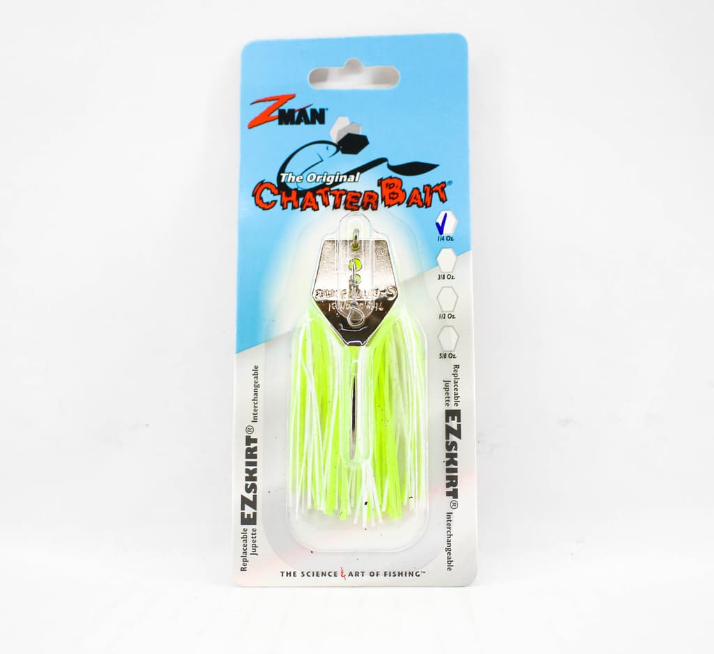 Zman Chatterbait 1/4 oz Sinking Lure Chart White Gold (0259) - Image 1