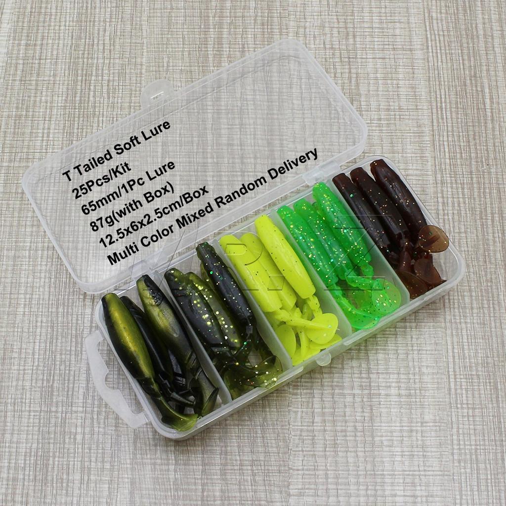 25 PCS Soft Fishing Lure Paddle Tail Swimbait for Bass Trout Walleye Crappie - Image 2