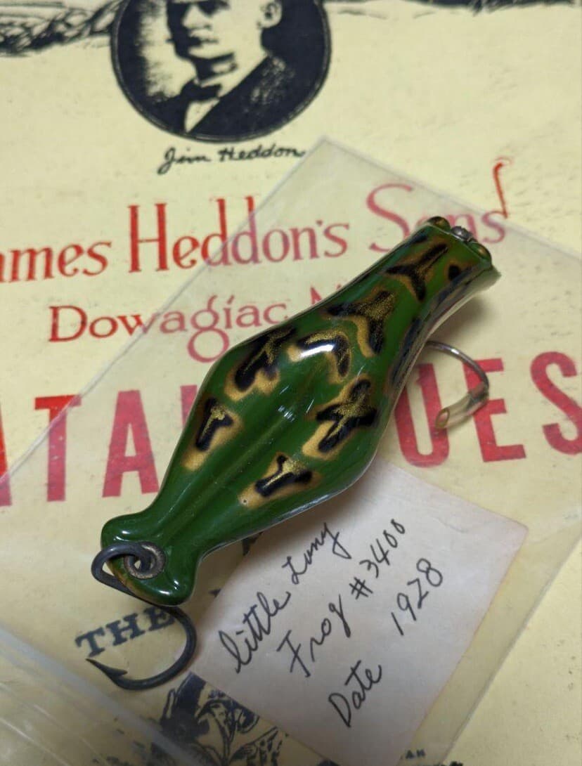 Heddon Little Luny Frog 3400 1928's Old Lure Ship From Japan - Image 2