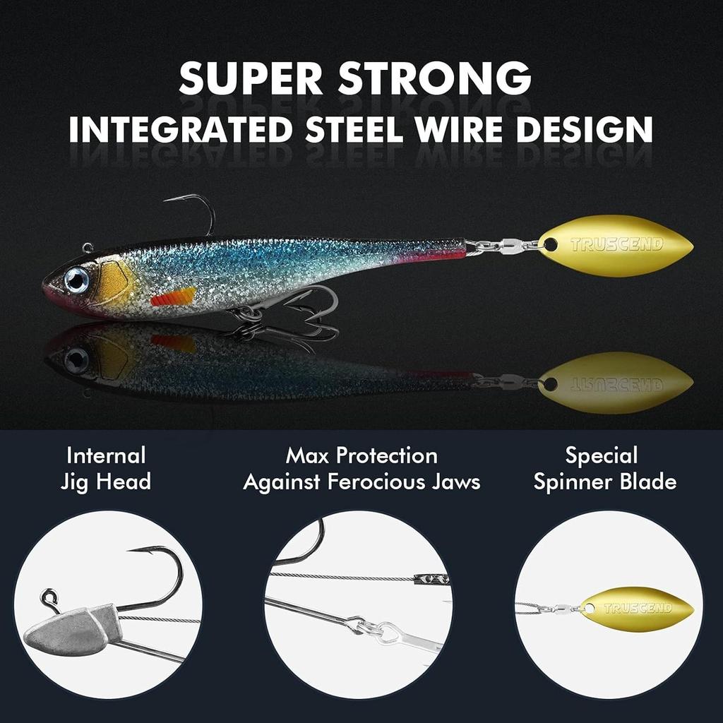 Vibrating Soft Swimbaits for Bass and Trout - 8 Inch, Family Fishing Essentials - Image 6