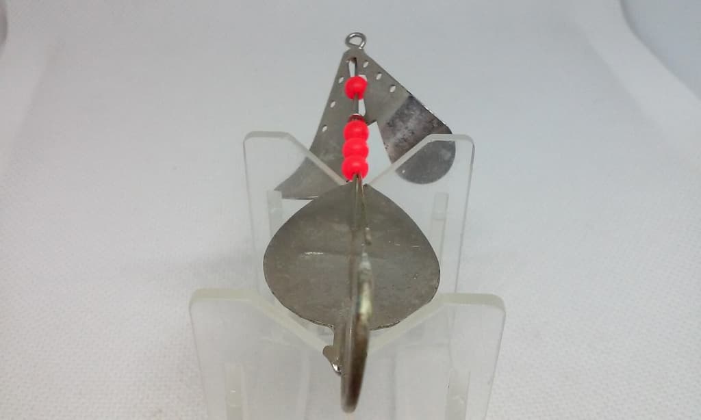 Vtg BUZZ Buzzspoon/Buzzbait Hammered nickel 1/2 Topwater Surface Buzz Bait Lure - Image 5