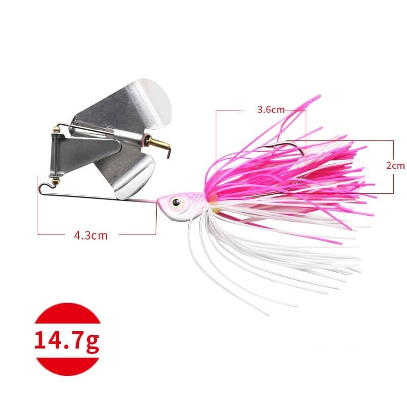 5 PCS/Lot Spinnerbait Jig Head Rubber Skirt Fishing Lure Pike Bass Spinner Bait - Image 4