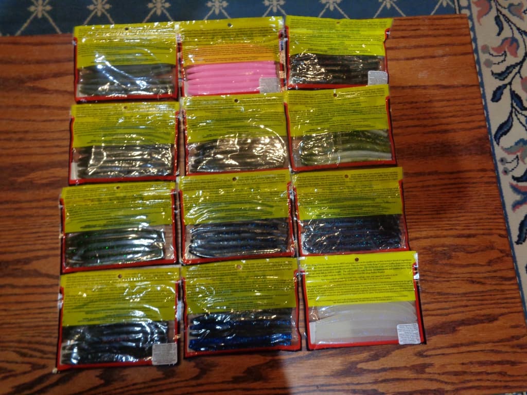 Strike King KVD Perfect Plastics Ocho, Twelve 5" 8 Packs, Twelve Colors, New - Image 2