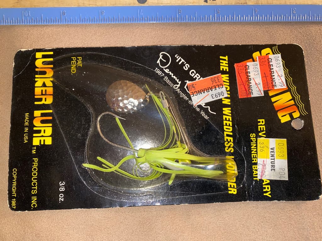TUFF FIND!Unknown chatterbait,LIVING RUBBER SKIRT!!!spring Bil Lure Discontinued - Image 2