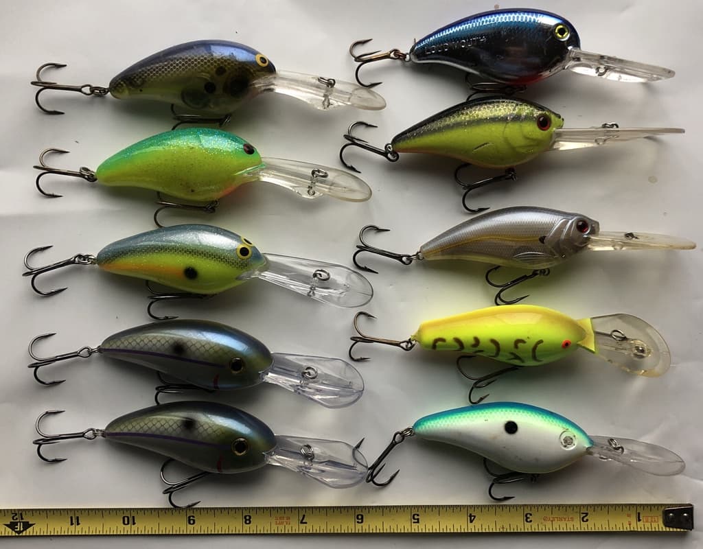 Strike King Bomber Norman Manns Deep Diving Crankbait Fishing Lure Lot Of 10 S10 - Image 1