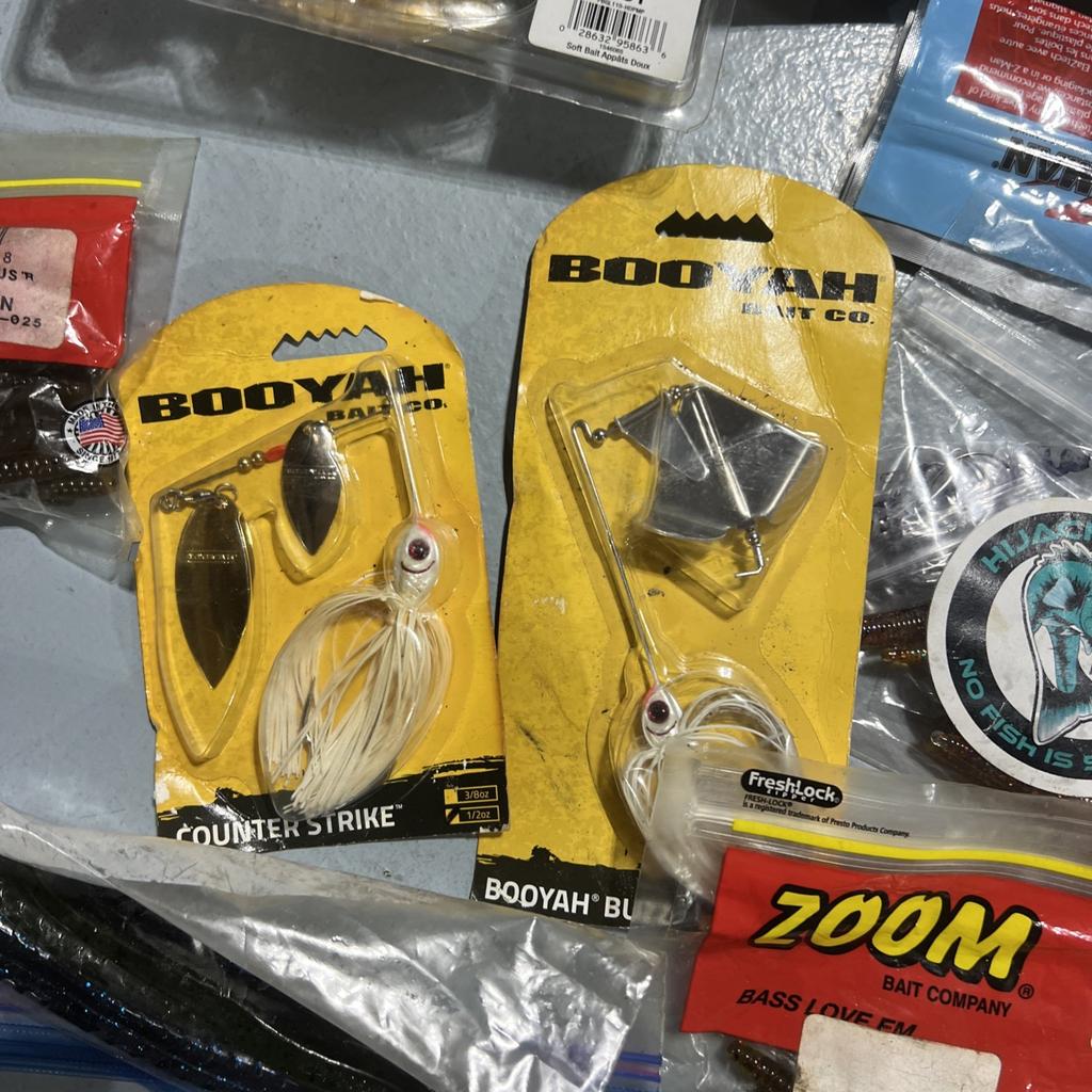 Lot Of Bass Fishing Baits Zoom Booyah VMC Bass Pro Powerbait Tubes Spinnerbaits - Image 12