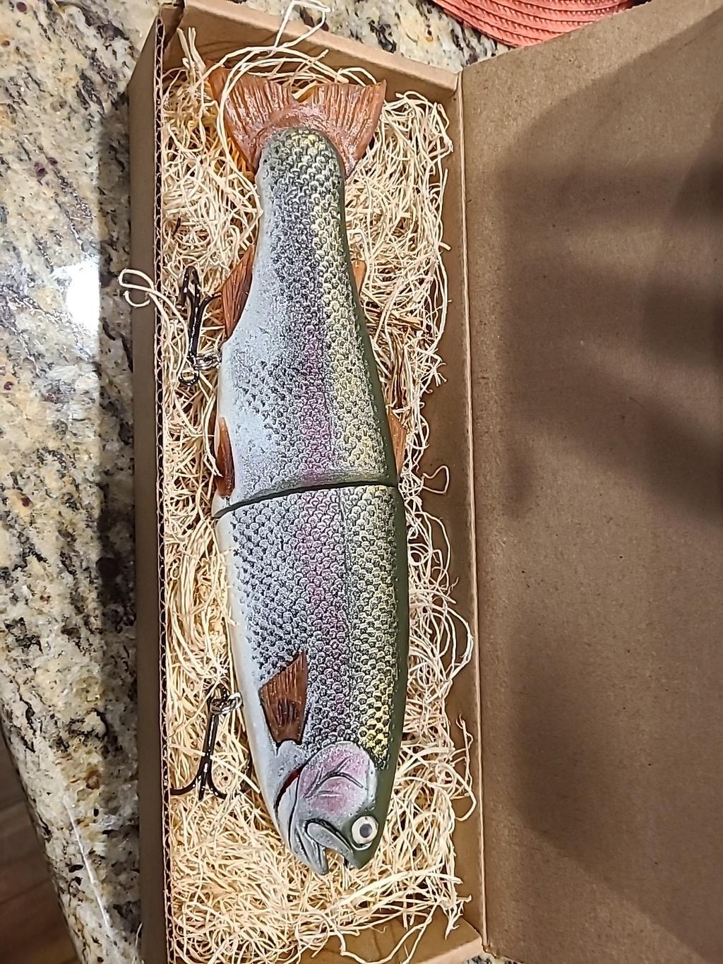 🔴Hinkle Trout 🔴Swimbait Painted Andrew Rare Fishing Lure 11 Glide 🔴 - Image 1