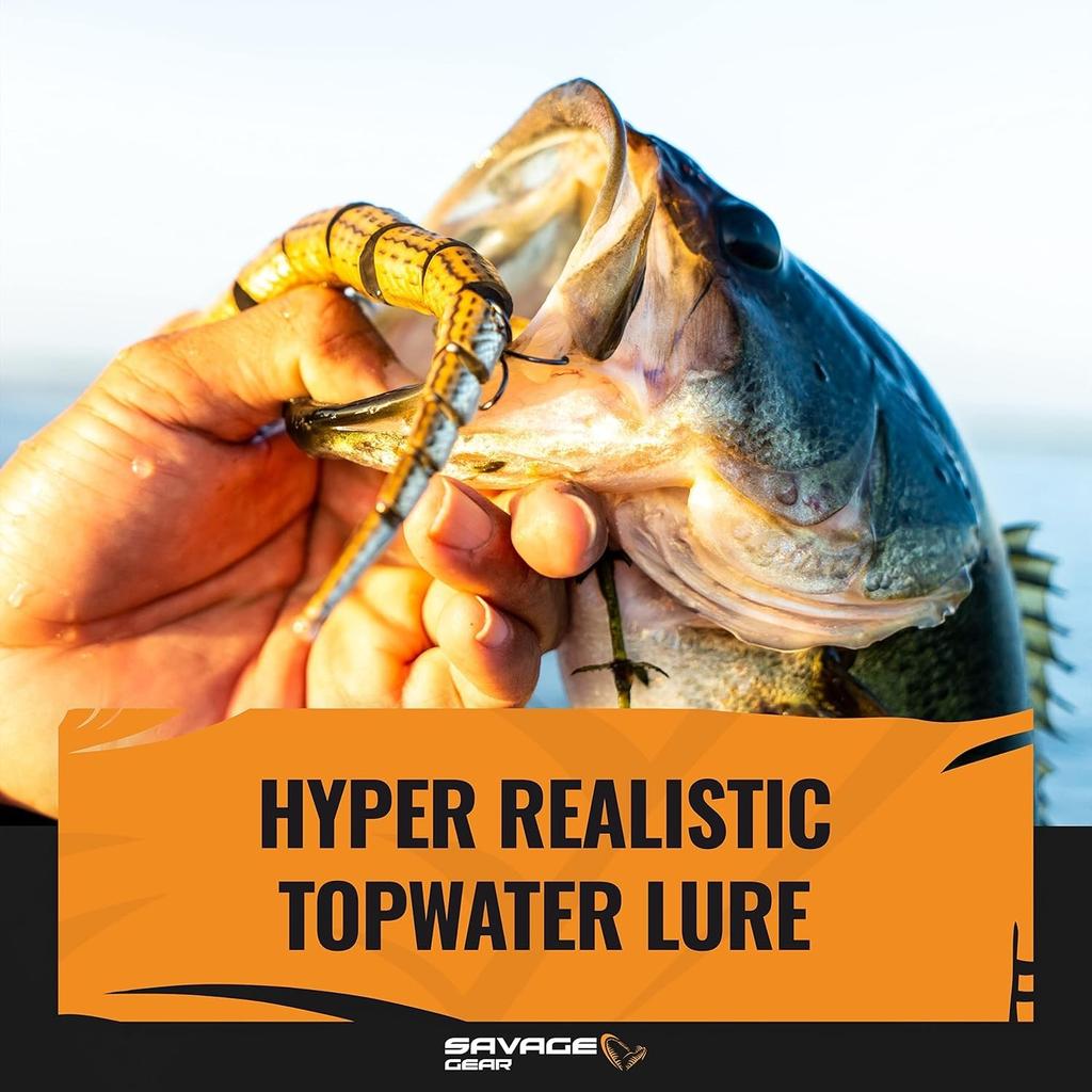 3D Snake Fishing Lure Durable Realistic Action Topwater Rigging Wholefish - Image 7