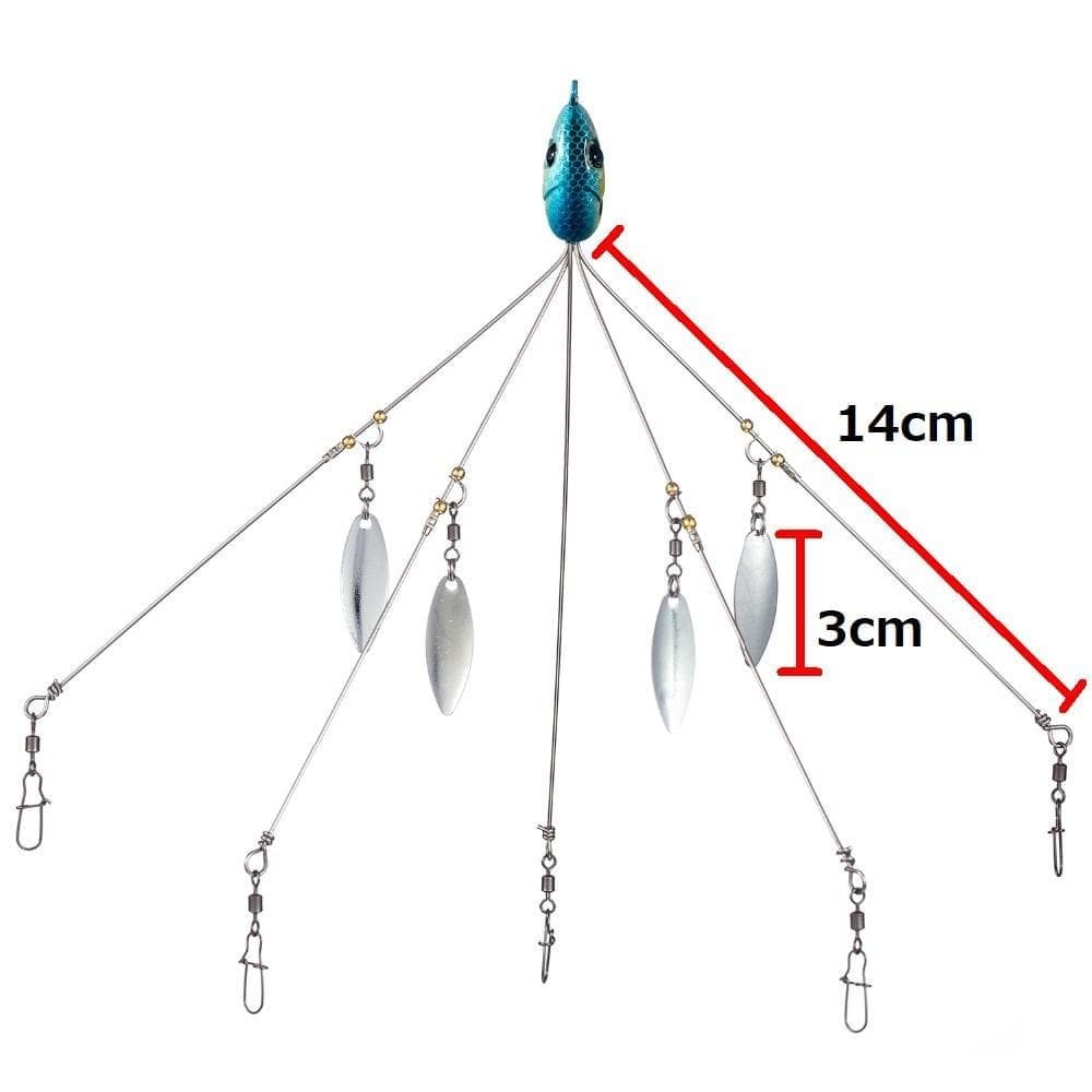 Anshin Mercari Delivery Alabama Rig 5 Arms With Blade 3 Sets Blue - Image 5