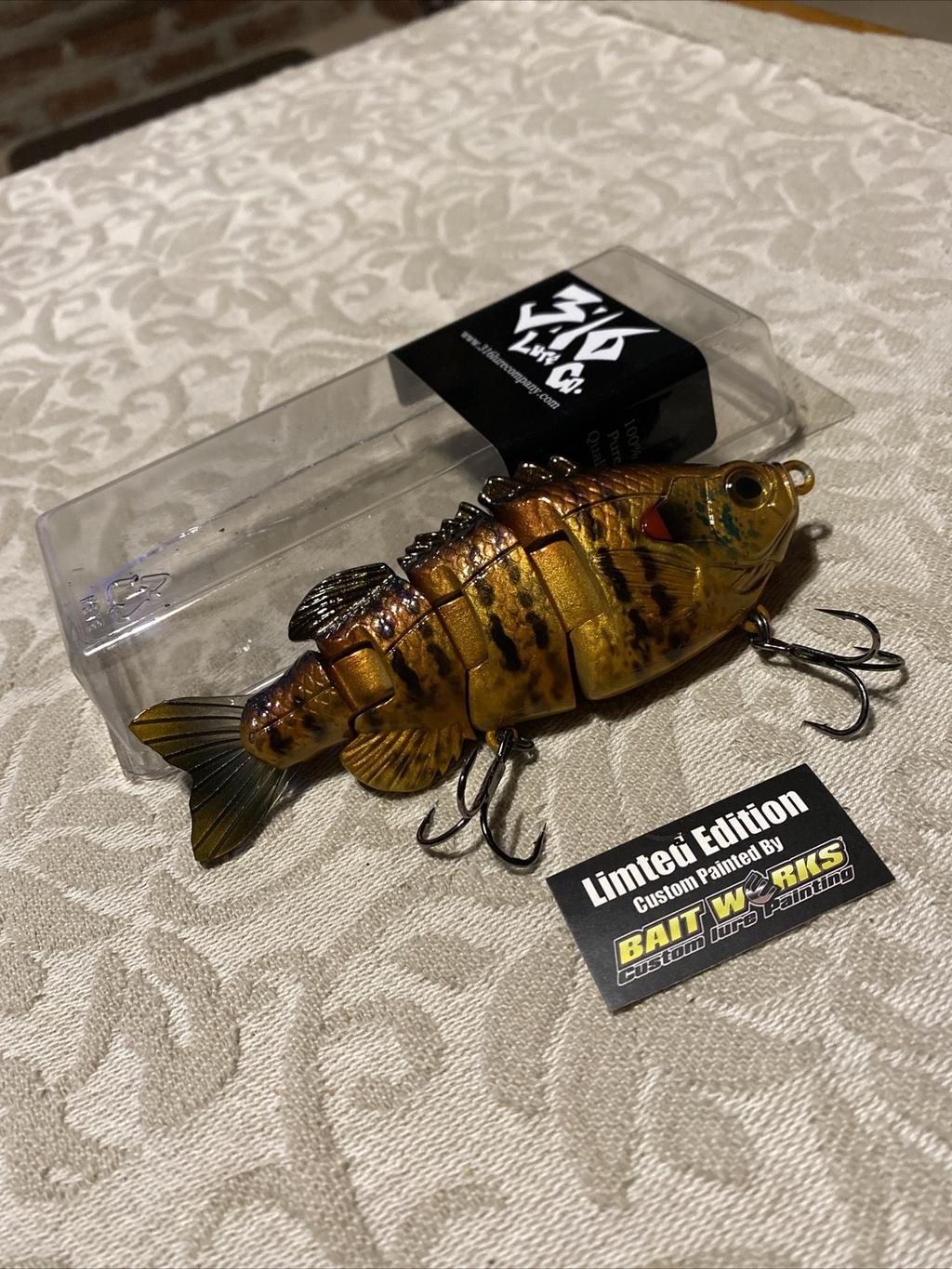 3:16 Lure Company 5” Freestyle Bluegill Swimbait-Floating BaitWorks Custom Color - Image 1