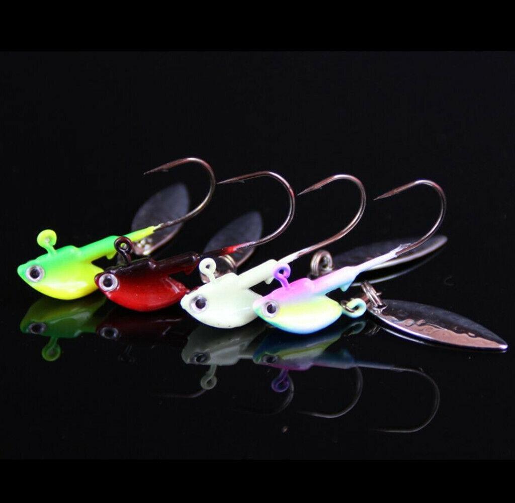 8PCS Jig Head Fishing Hooks Spinner Metal Jigging Fishing Lures Ice Swimbait 14g - Image 2