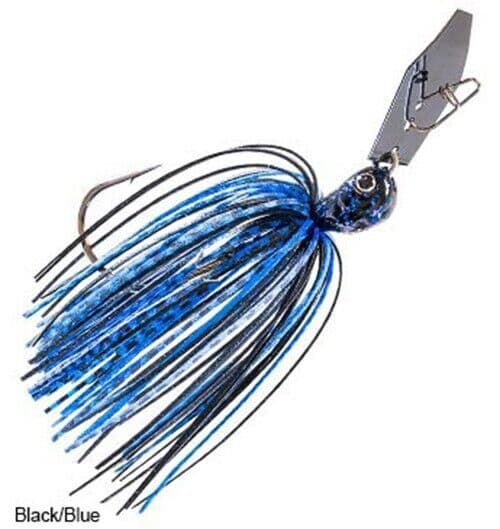 Z-Man Chatterbait Jackhammer 3/8oz Black/Blue Bladed Jig - Image 1