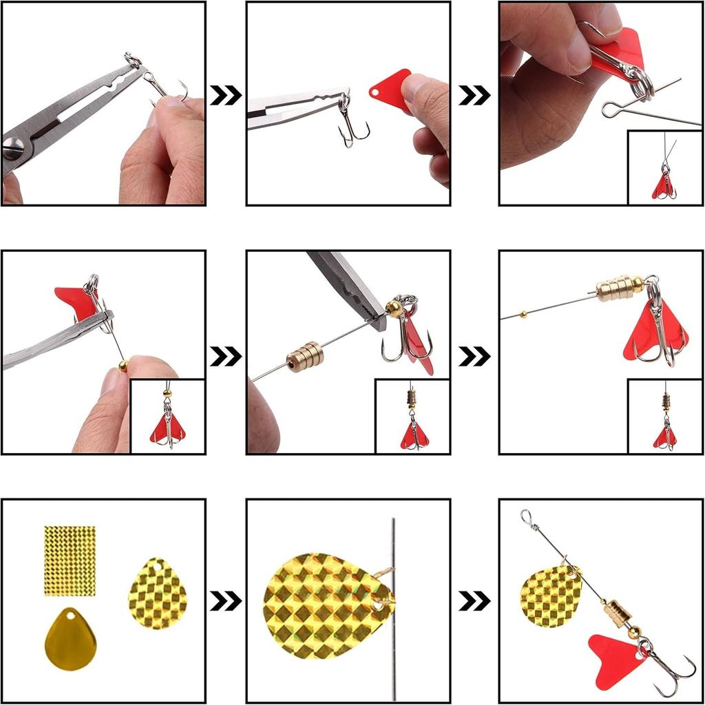 Fishing Spinner Bait Making Kit, 261pcs DIY Fishing Lure Making Kit Buzzbait ... - Image 4