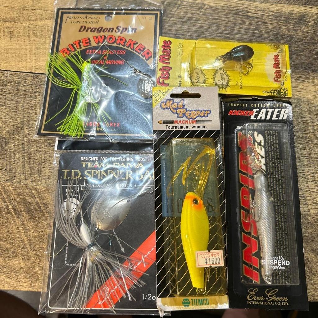 Black Bass Lure Set Spinnerbait Kicker Eater Mud Pepper Etc. - Image 1
