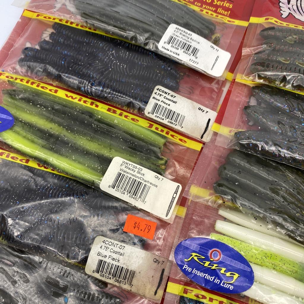 Big Bite Baits Bass Plastics Creature Bait Senko Chunk Worm Grubs (24 Bag Lot!) - Image 2