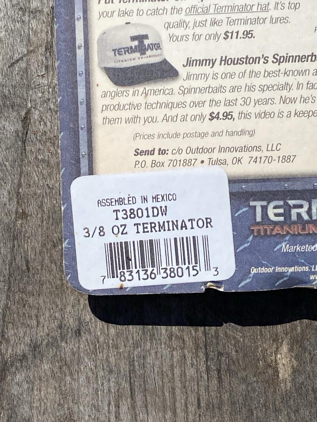 TUFF FIND CLASSIC!TERMINATOR TITANIUM SPINNERBAIT FISHING LURES Discontinued NOS - Image 4