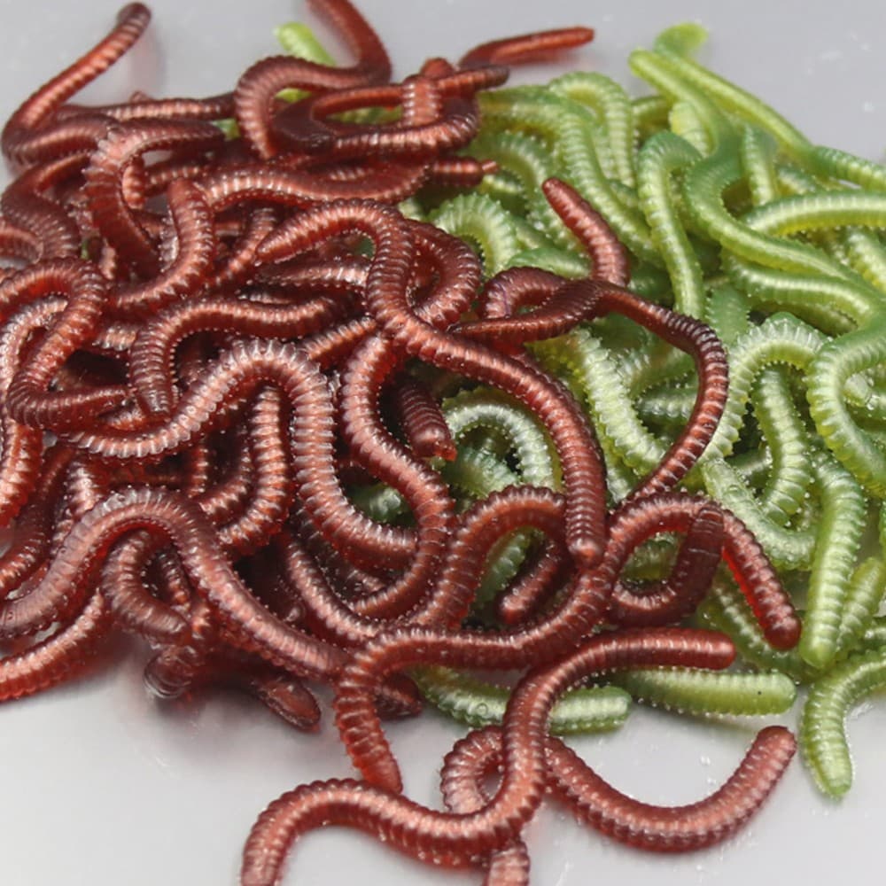 50 PCS Artificial Bait Worms Fishing Accessories Shape Lures Lifelike Baits - Image 8